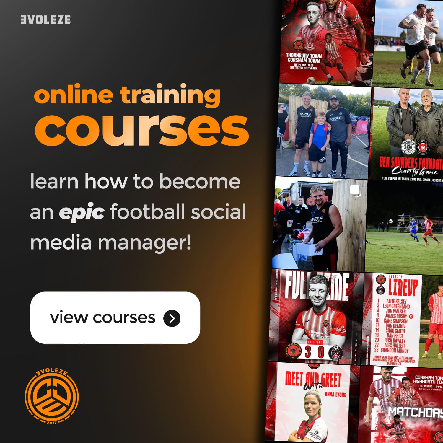 football social media manager online courses